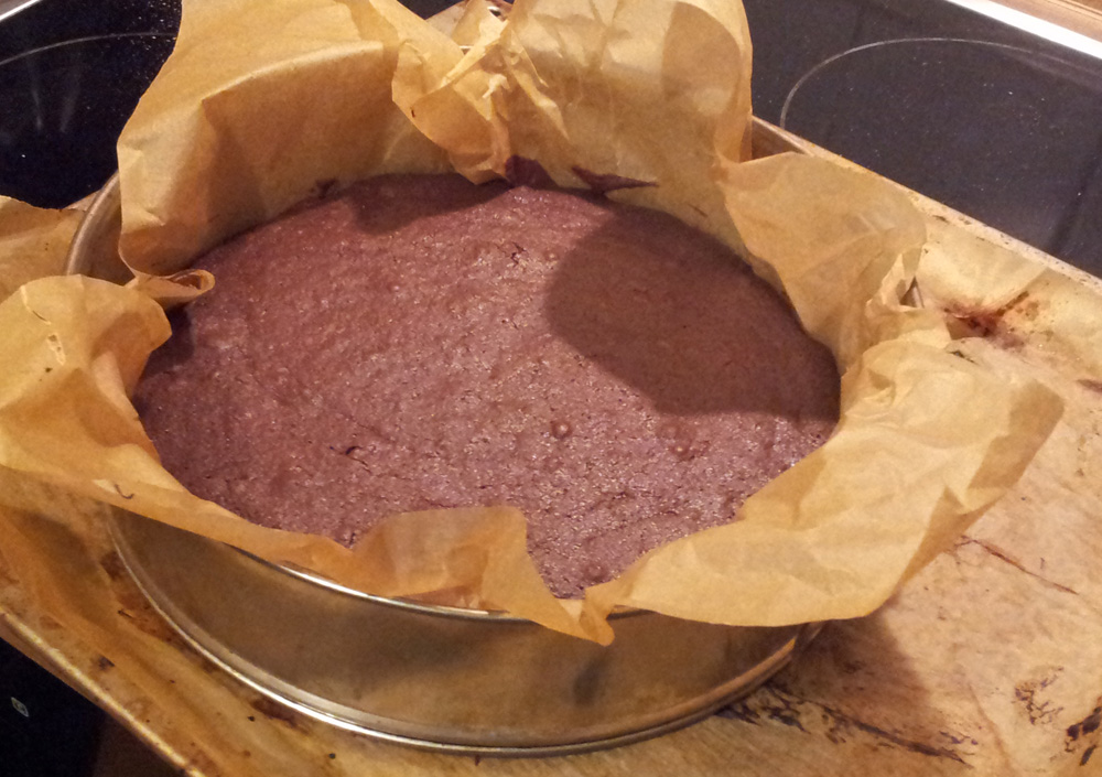 Gestern habe ich meinen ersten Kuchen gebacken.