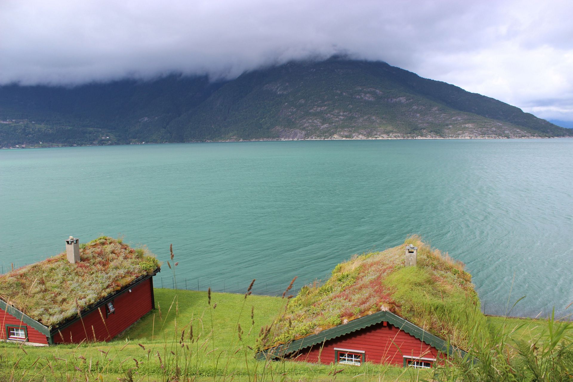 Ein grüner See in Norwegen